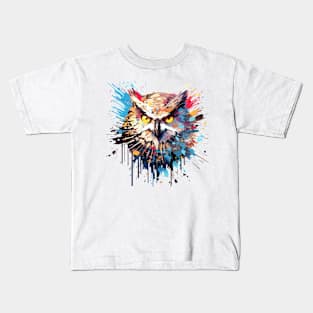 Owl Bird Animal Nature Freedom Wildlife Wonder Abstract Kids T-Shirt